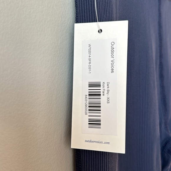 NEW Outdoor Voices Ribbed Kick Flare in Dark Sky XXS - Picture 6 of 6